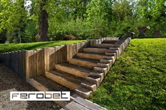 FEROBET Staré Dřevo Palisáda TRÁM 250 - 24*15*250 - Natur reliéfní